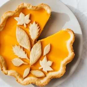 close up photo of sliced pumpkin pie