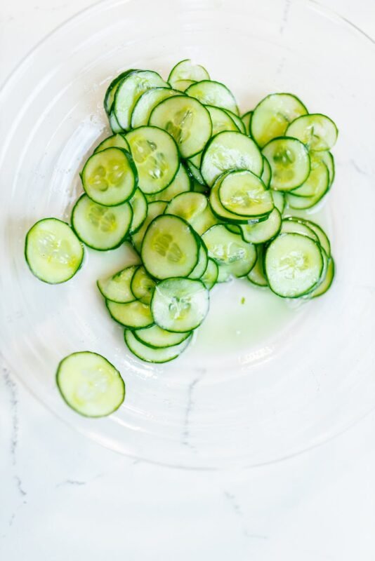 slices of cucumber