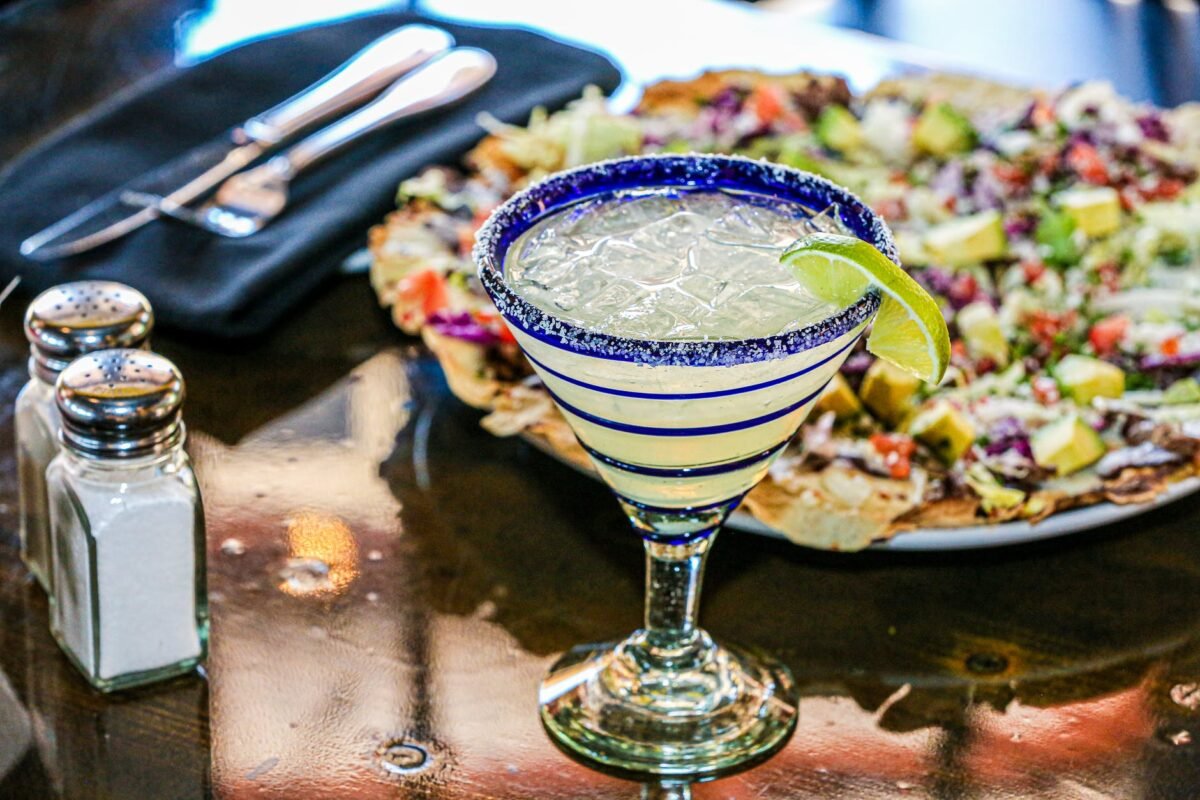 margarita glass on table