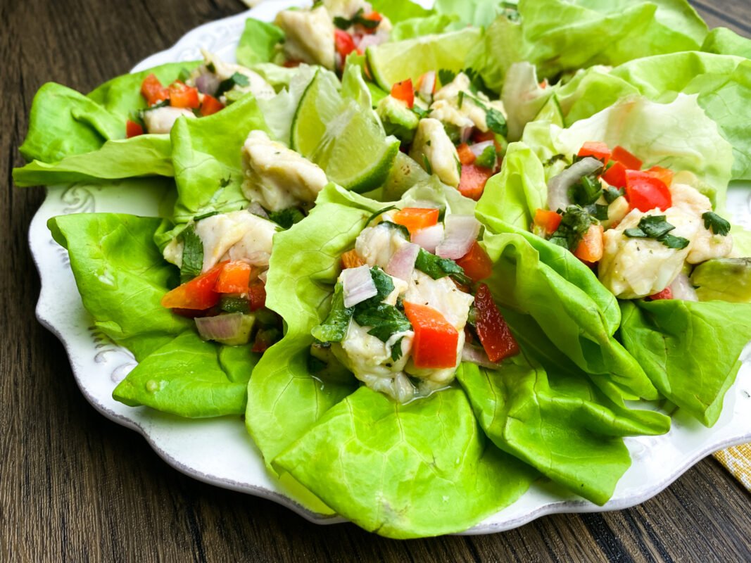 Avocado and Jalape&ntilde;o Ceviche Wraps