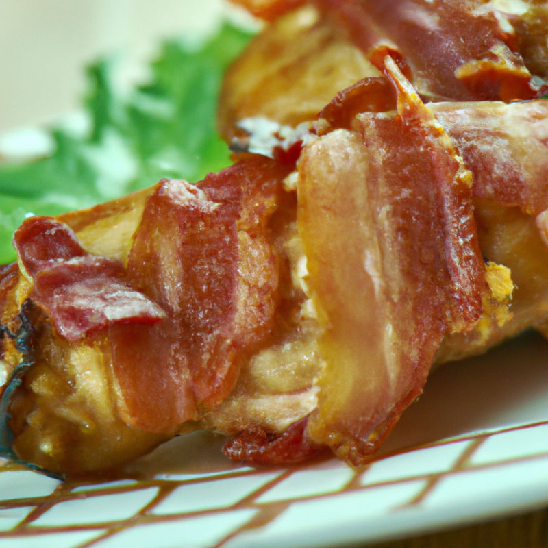 chipotle bourbon chicken wrapped in bacon