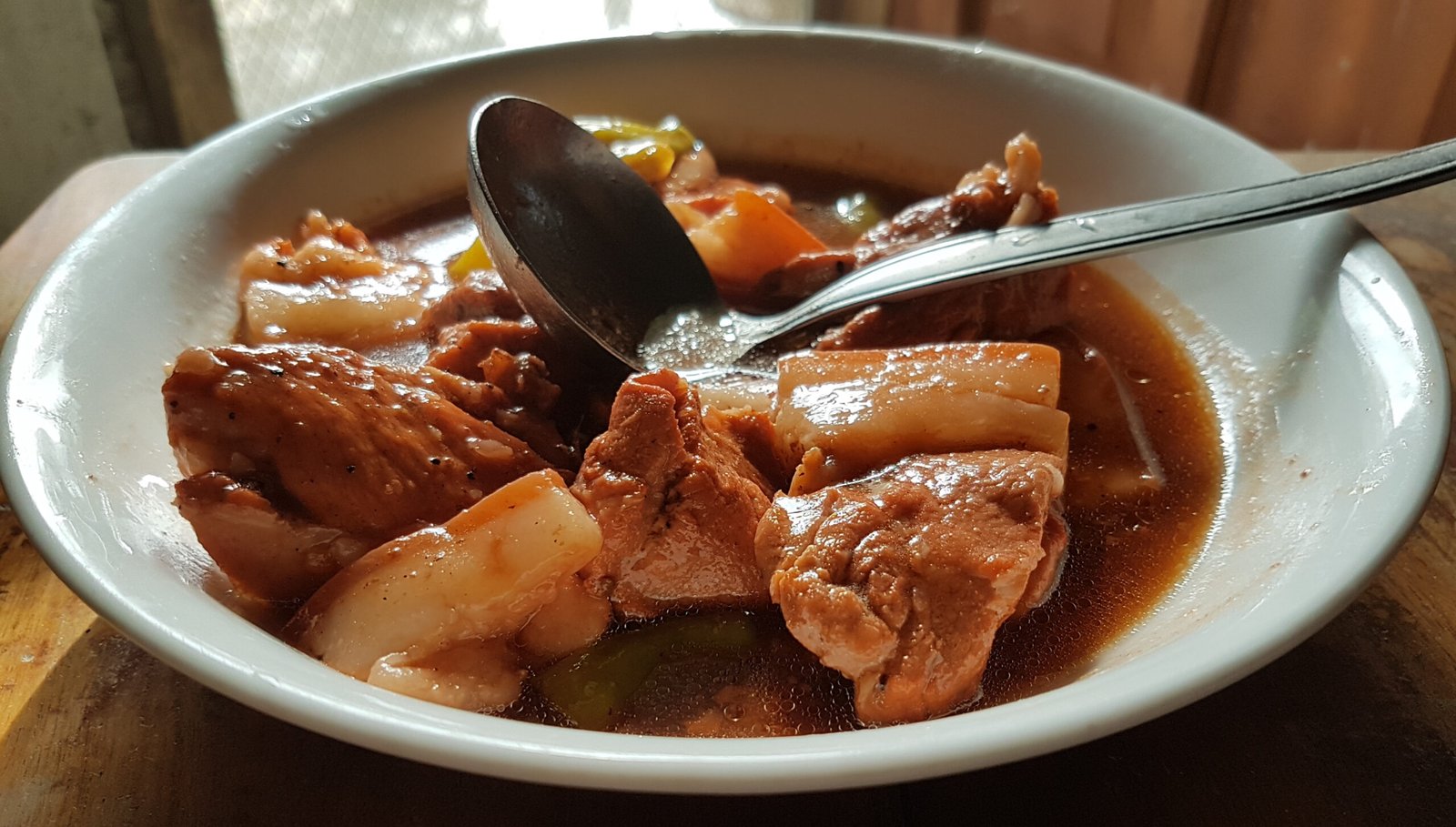 Pork Hamonado (Mindanao) cooked afritada-style