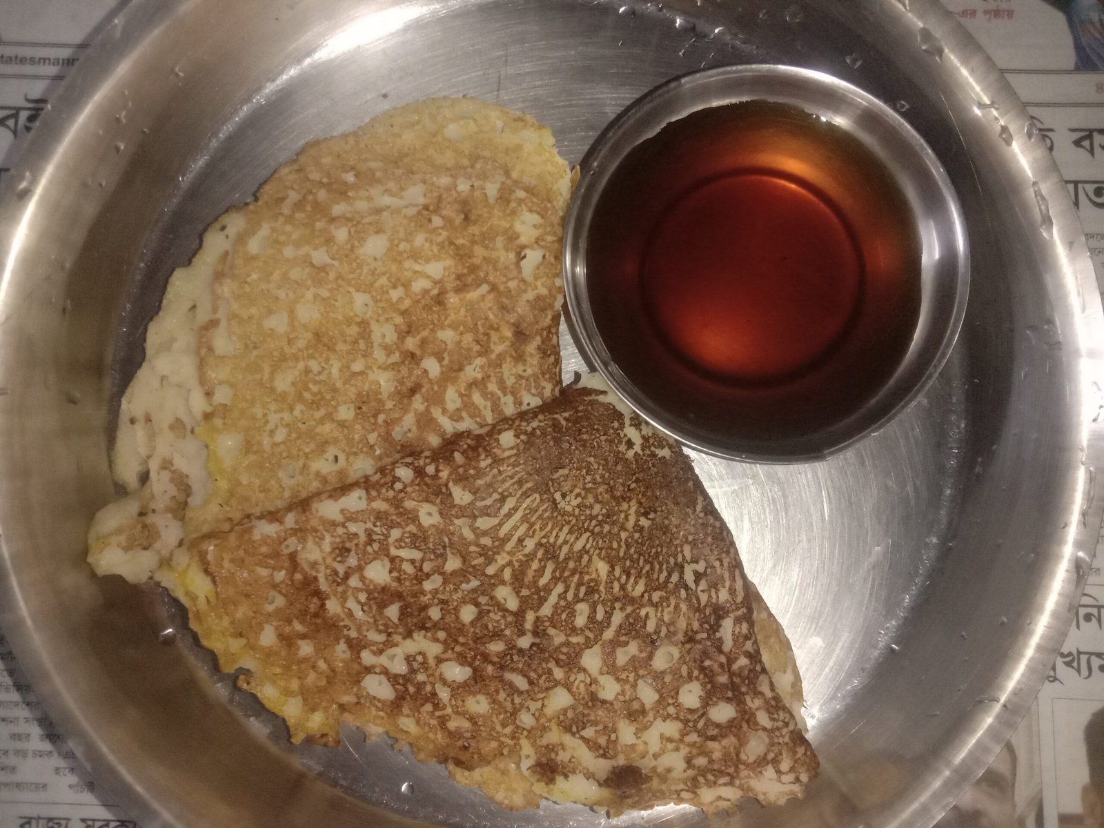 Soruchagli Pithe with Nolen Gur Syrup