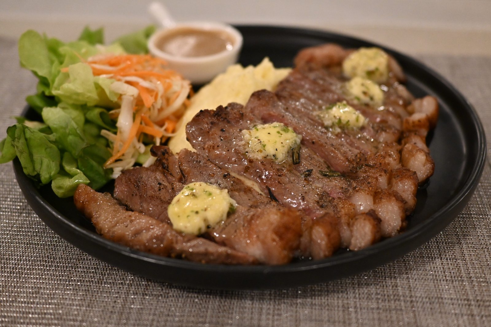 Juicy Grilled Steak with Herb Butter