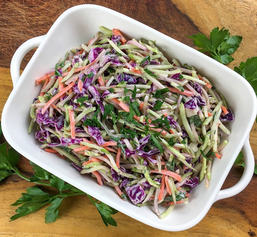Super Easy Crisp & Crunchy Broccoli Slaw