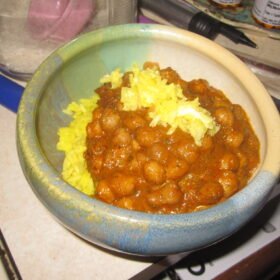 Saffron Rice and Chana Masala