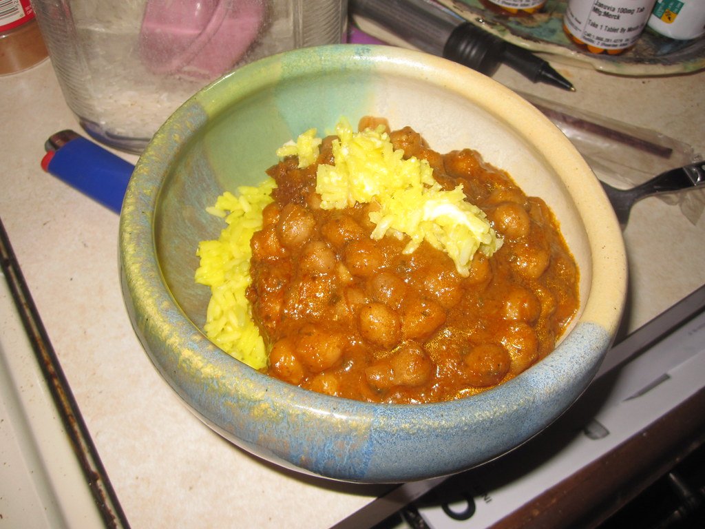 Saffron Rice and Chana Masala