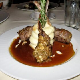 Macadamia Nut-Coconut Crusted Lamb Chops