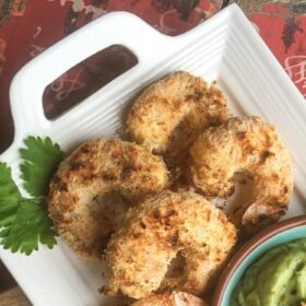 Baked Coconut Shrimp with Avocado-Lime Dip