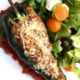 Chorizo-Stuffed Poblano Peppers