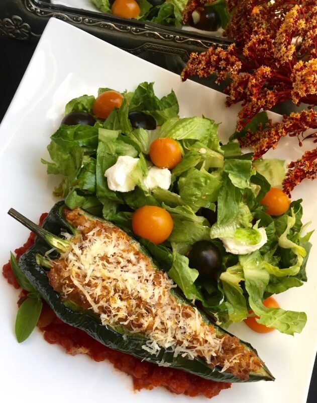 Chorizo-Stuffed Poblano Peppers